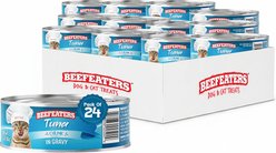 Beefeaters Tuna Chunk Gravy Wet Cat Food, 3-oz can, case of 24