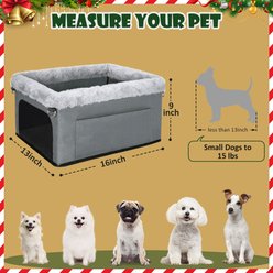 AIPERRO Dog Car Seat Booster for Small Dogs, 16 x 13 x 9-in, Grey slide 2 of 7