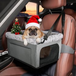 AIPERRO Dog Car Seat Booster for Small Dogs, 16 x 13 x 9-in, Grey