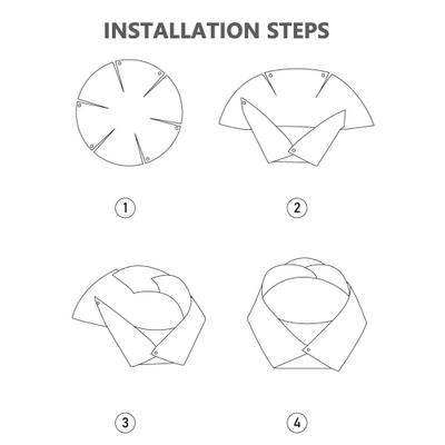 Show full view: Gapzer Foldable Flower Shape Felt Cat Bed, Grey slide 3 of 9