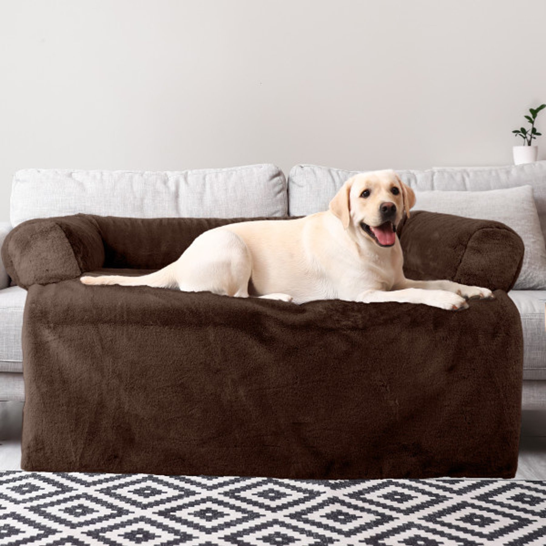 Pet Adobe PETMAKER Dog Bed Furniture Cover, Brown, 36-in