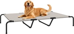 PawHut Elevated Outdoor Breathable Mesh Steel Frame Dog Bed, 59.8 x 37 x 9.1-in, Beige