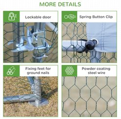 PawHut Outdoor Playpen Chicken Coop with Cover, 118 x 157.5 x 76.75-in slide 2 of 9