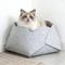 Show in main carousel: Gapzer Foldable Flower Shape Felt Cat Bed, Grey slide 1 of 9