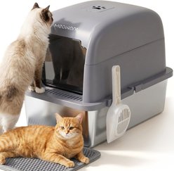 Meowant LB02 Stainless Steel Covered Cat Litter Box slide 1 of 9