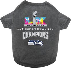 Pets First 2026 Superbowl Championship Dog Tee Shirt, Small