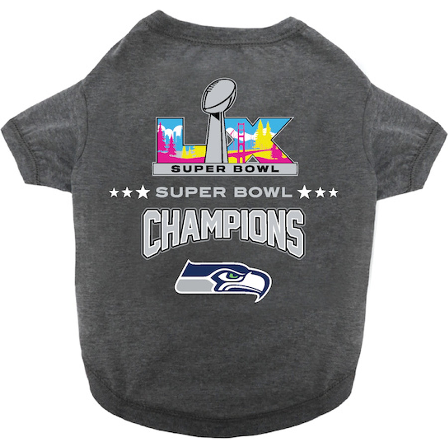 Pets First 2026 Superbowl Championship Dog Tee Shirt, Small