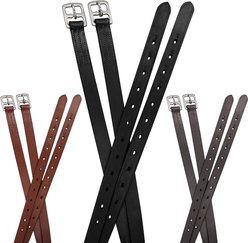 Paris Tack Schooling 1-in Wide English Stirrup Leathers for Daily Use, Black, 45-in