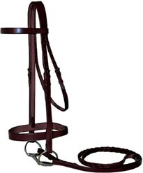 Paris Tack Classic Flat Leather English Hunt Horse Bridle with Laced Reins, Havana, Warmblood