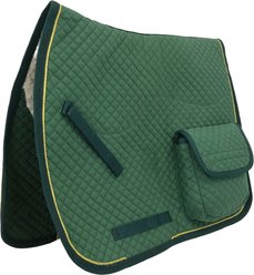 Derby Originals Dressage Horse Saddle Pad with Pockets & Half Fleece, 18 x 14 x 3-in, Green slide 2 of 6