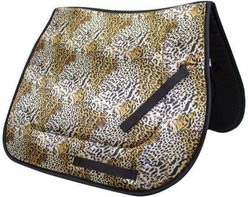 Derby Originals Leopard Print English Horse Saddle Pad, Leopard Print, 18 x 14 x 3-in