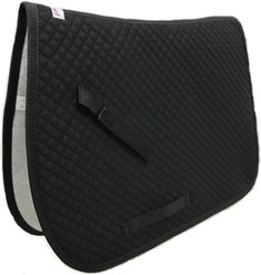 Derby Originals All Purpose Horse Saddle Pad with Fleece Lining, 18 x 14 x 3-in, Black