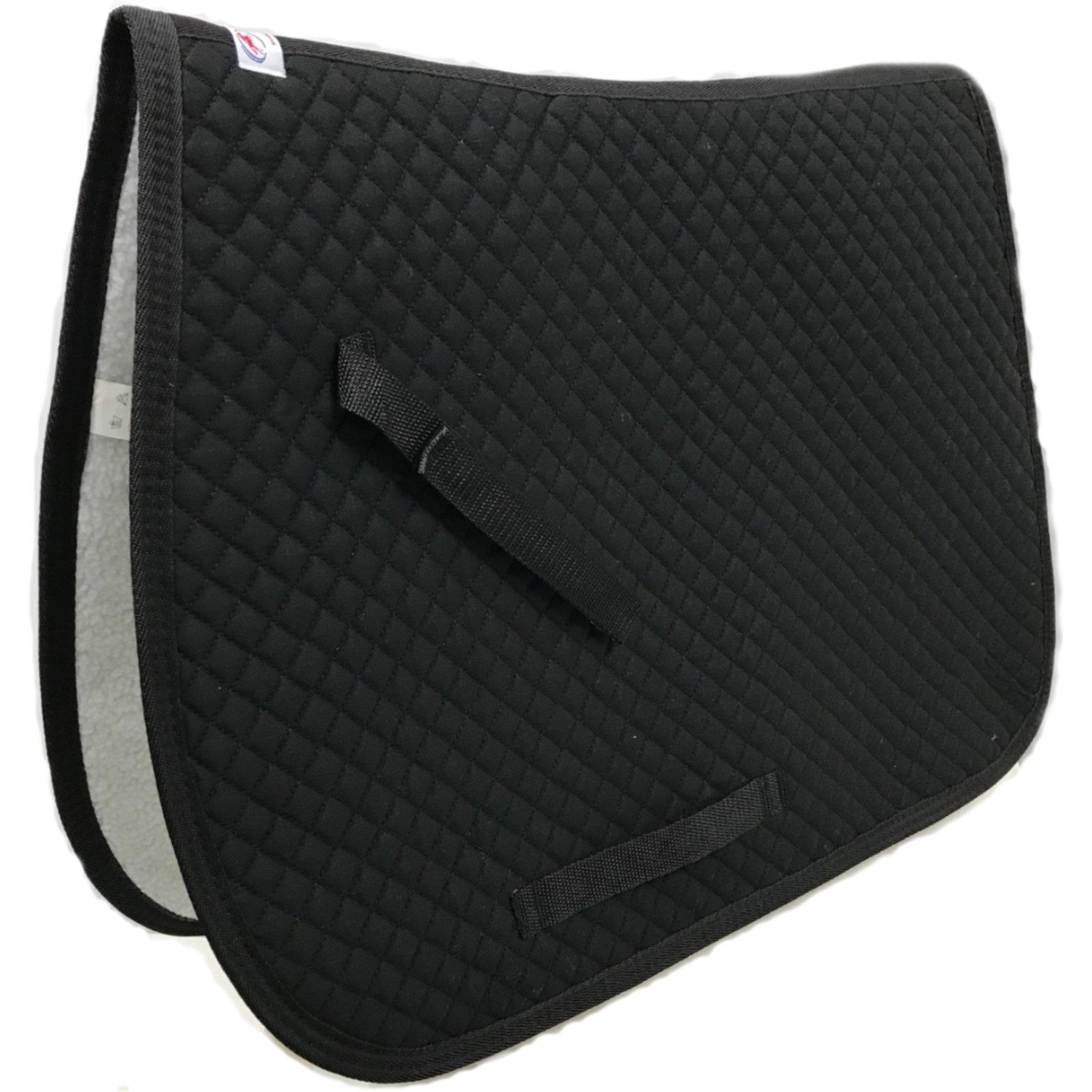 Derby Originals All Purpose Horse Saddle Pad with Fleece Lining, 18 x 14 x 3-in, Black