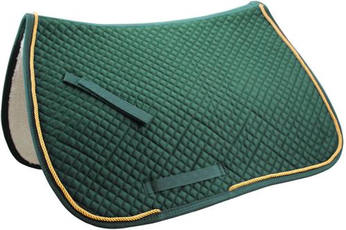 Show full view: Derby Originals All Purpose Horse Saddle Pad with Fleece Padding & Gold Rope, Navy Blue, 18 x 14 x 3-in slide 2 of 2