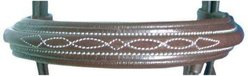 Paris Tack Round Raised Double Fancy Stitch Figure 8 Horse Bridle with Matching Rubber Reins, Havana, Warmblood slide 2 of 5