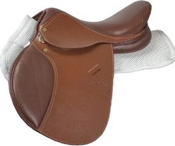 Derby Originals Anti-Slip 3D Shock Absorber Half Saddle Pad, White, 18 x 14 x 3-in slide 2 of 6