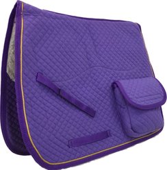 Derby Originals Dressage Horse Saddle Pad with Pockets & Half Fleece, 18 x 14 x 3-in, Purple slide 1 of 6