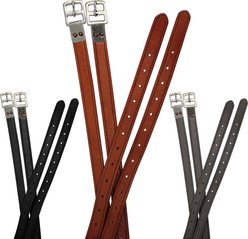 Paris Tack Super Soft Triple Layer Riveted 1-in Wide English Stirrup Leathers, Chestnut, 54-in