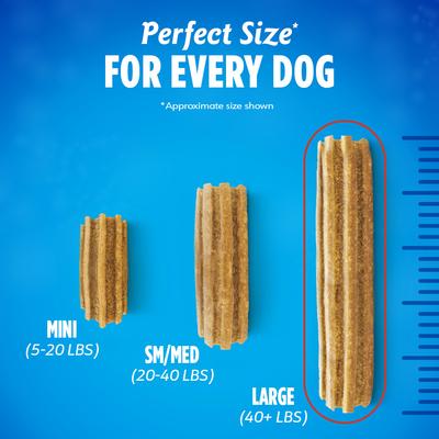 Show full view: DentaLife Daily Oral Care Chicken Flavor Large Adult Dental Dog Treats, 30 count pouch slide 7 of 10