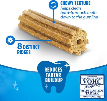 Show full view: DentaLife Daily Oral Care Chicken Flavor Large Adult Dental Dog Treats, 30 count pouch slide 4 of 10