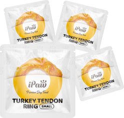 iPaw Turkey Tendon Rings Gluten-Free Adult Dehydrated Dog Treats, 1.69-oz bag