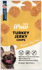 iPaw Turkey Jerky Chips Gluten-Free Adult Dehydrated Dog Treats, 3.53-oz bag