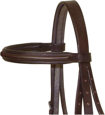 Show full view: Macmillan Padded Raised Horse Bridle with Laced Reins, Havana, Cob slide 3 of 5