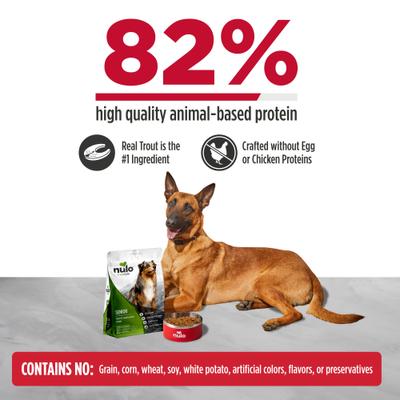 Show full view: Nulo Freestyle Senior Grain-Free Trout & Sweet Potato Recipe Dry Dog Food, 26-lb bag slide 3 of 12