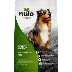 Nulo Freestyle Senior Grain-Free Trout & Sweet Potato Recipe Dry Dog Food, 26-lb bag