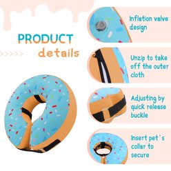 Supet Soft Inflatable Donut Dog Recovery Cone Collar, X-Large slide 2 of 7