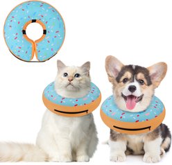 Supet Soft Inflatable Donut Dog Recovery Cone Collar, X-Small