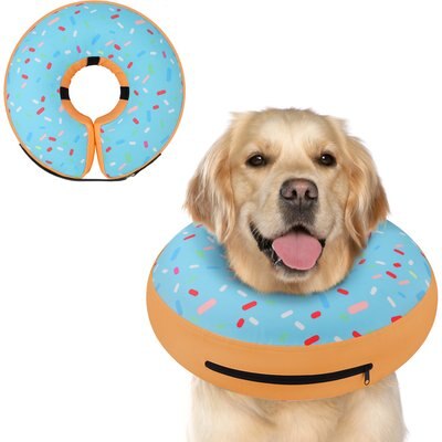 Supet Supet Soft Inflatable Donut Dog Recovery Cone Collar, X-Large