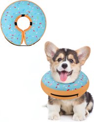 Supet Soft Inflatable Donut Dog Recovery Cone Collar, Small