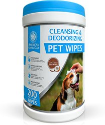 American Kennel Club Coconut Scented Dog Cleansing Wipes, 200 count slide 1 of 5