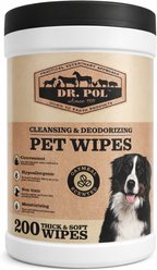 Dr. Pol Oatmeal Scented Dog Cleansing Wipes, 200 count