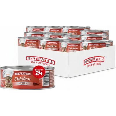 Beefeaters Beefeaters Chicken Pate Wet Cat Food, 3-oz can, case of 24