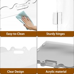 WAOWAO 6-Panle Adjustable Transparent Barrier Easy Install Clear Acrylic Dog Gate, 23 x 115-in slide 2 of 6