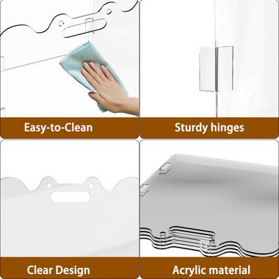 Show full view: WAOWAO 6-Panle Adjustable Transparent Barrier Easy Install Clear Acrylic Dog Gate, 23 x 115-in slide 6 of 6