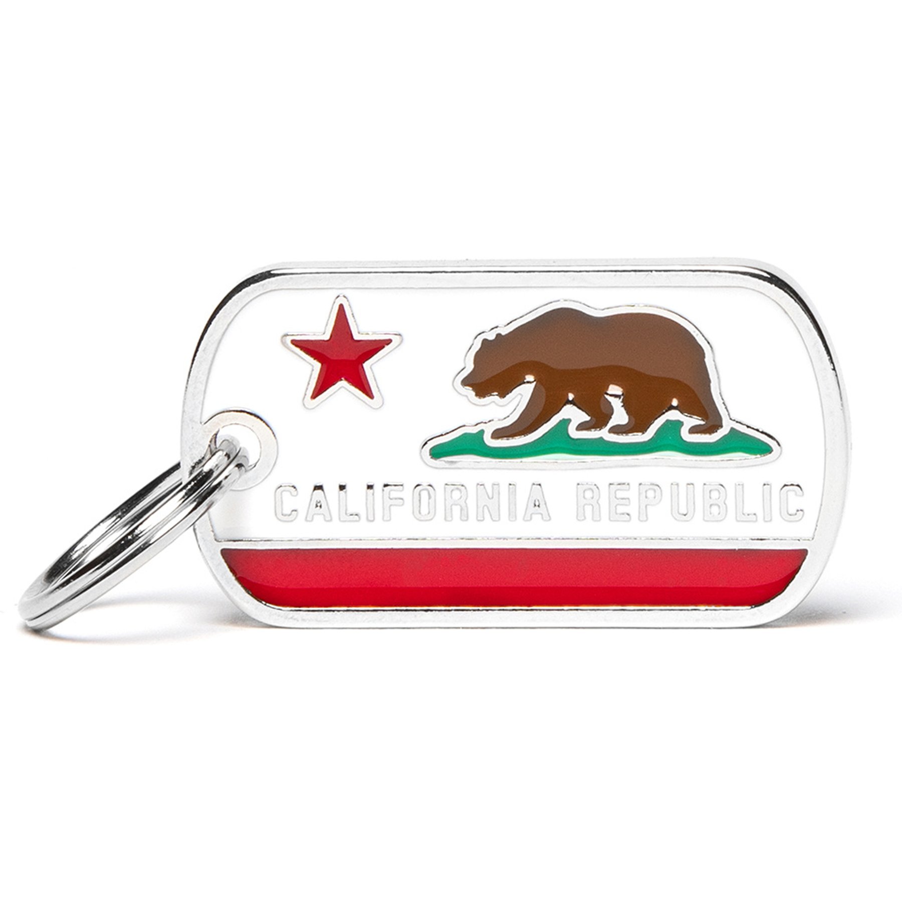 myfamily Flags Personalized Dog ID Tag, California State