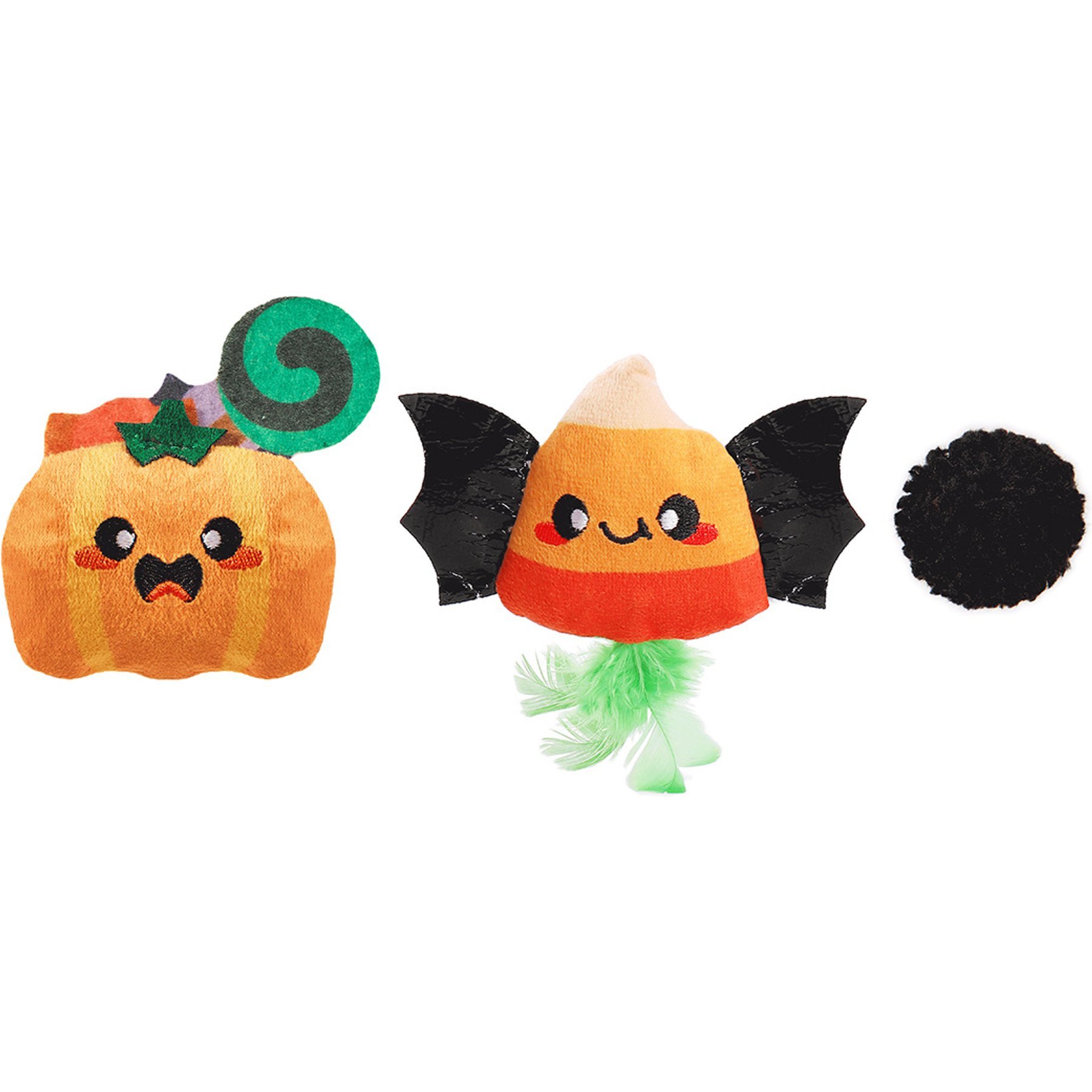 HugSmart Spooky Cats Candy Basket Plush Cat Toy with Catnip
