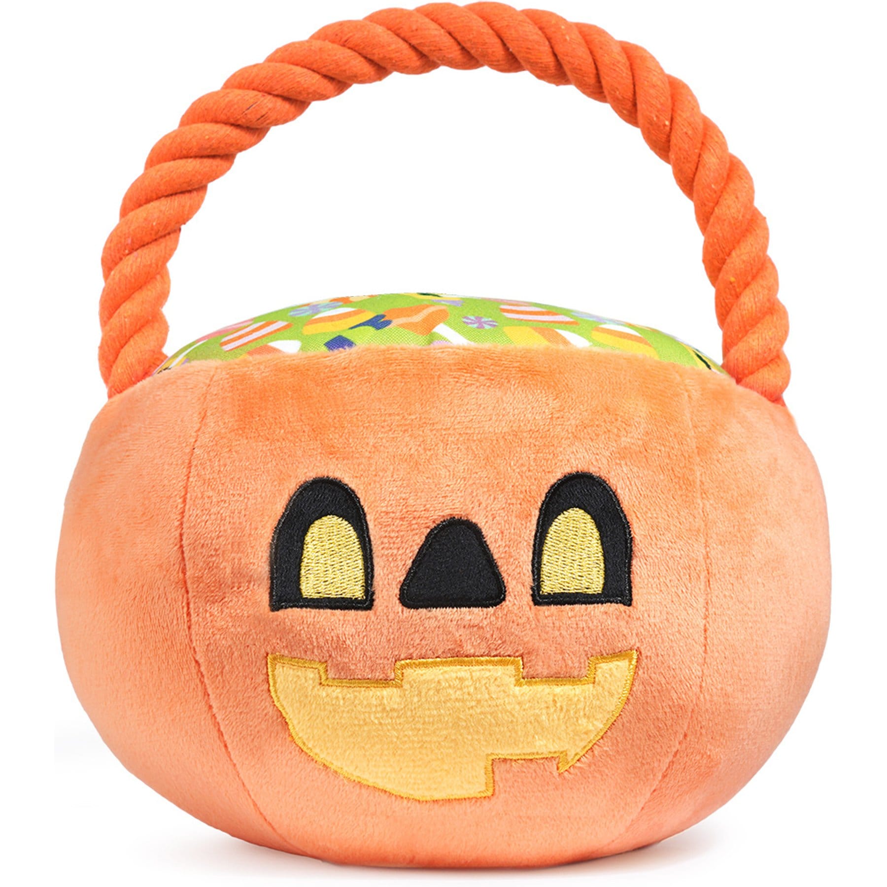 HugSmart Halloween Night Halloween Bucket Squeaky Plush Dog Toy