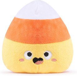 HugSmart Halloween Squeaky Spiky Ball Plush Candy Corn Dog Toy, Medium