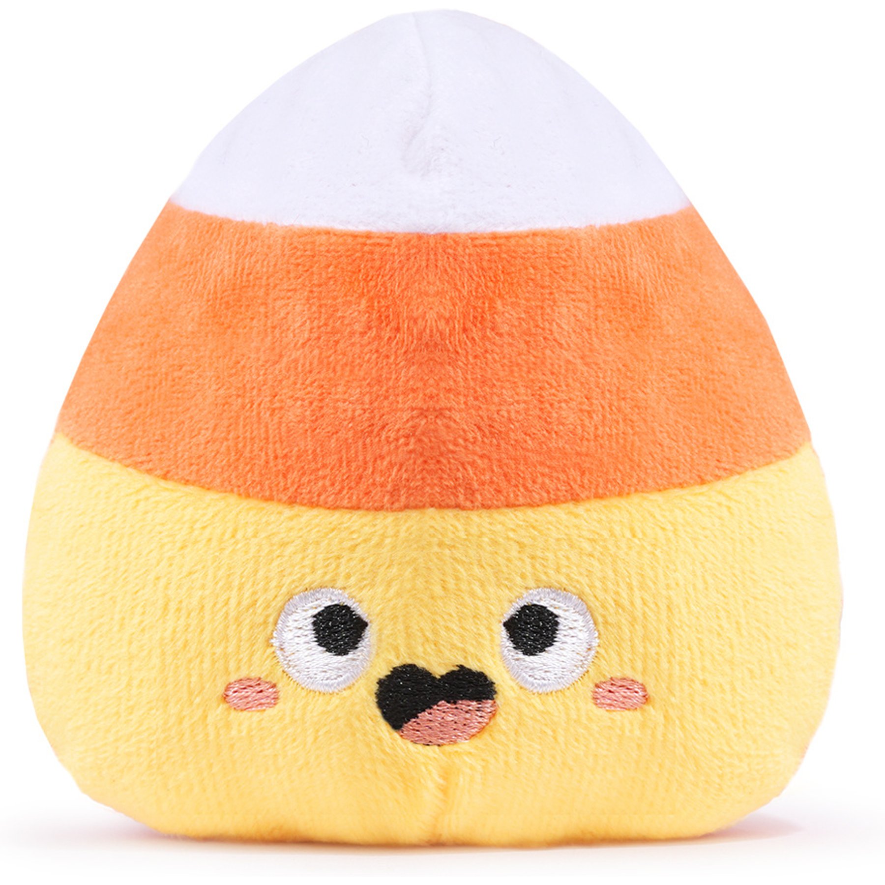 HugSmart Halloween Squeaky Spiky Ball Plush Candy Corn Dog Toy, Medium