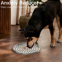 Feedoo Double Layer Chew Proof & Whisker Friendly Non-Skid Stainless Steel Dog & Cat Lick Mat, Silver, Small slide 2 of 7