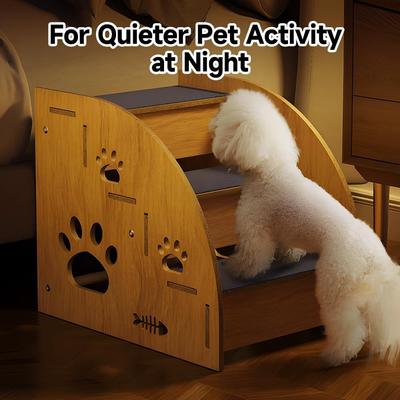 Show full view: NonoPets Non-Slip Wooden Dog Stairs, 3-Steps slide 7 of 7