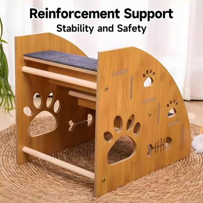 Show full view: NonoPets Non-Slip Wooden Dog Stairs, 3-Steps slide 5 of 7