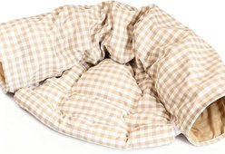 NonoPets 2-in-1 Cozy Play & Sleep Hideaway Cat Tunnel Bed with Plush Cushion, Yellow