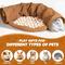 Show in main carousel: NonoPets 2-in-1 Cozy Play & Sleep Hideaway Cat Tunnel Bed with Plush Cushion, Brown slide 7 of 7