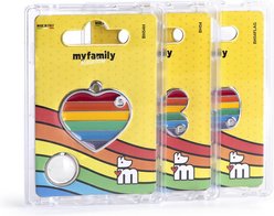 myfamily Rainbow Heart Personalized Dog ID Tag, Large slide 2 of 4