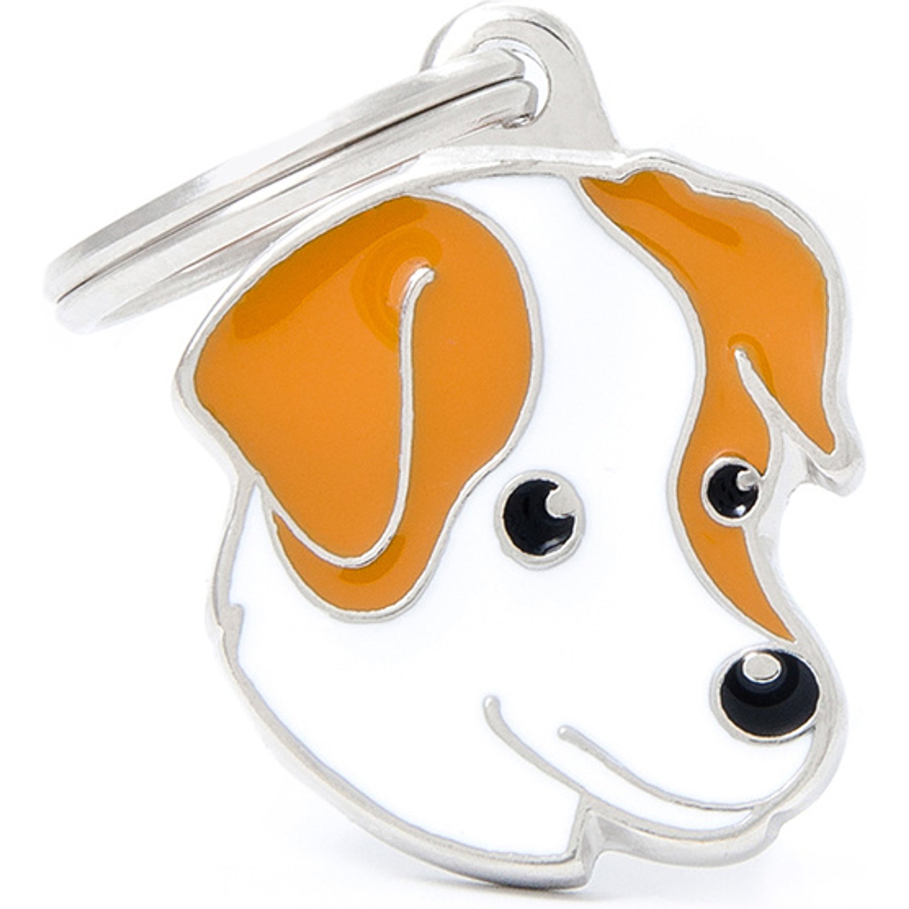 myfamily Friends Personalized Dog ID Tag, Jack Russell - Red